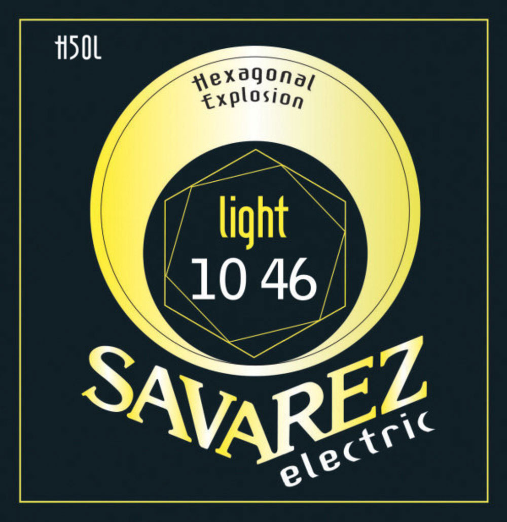 SAVAREZ STRINGS FOR ELECTRIC GUITARS HEXAGONAL EXPLOSION NICKEL LIGHT .010-.046