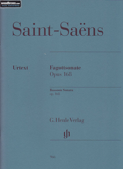 Henle Verlag SAINT-saens C. - Sonate Pour Basson Op. 168