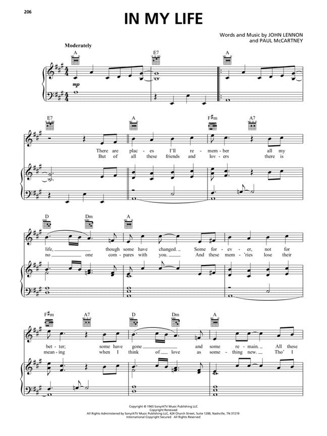 The Beatles Sheet Music Collection PVG
