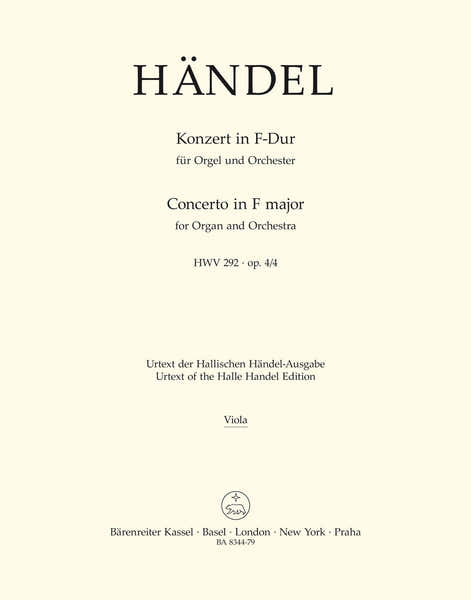 Haendel - Konzert In F-dur (fa Majeur) Orgue et Orchestre