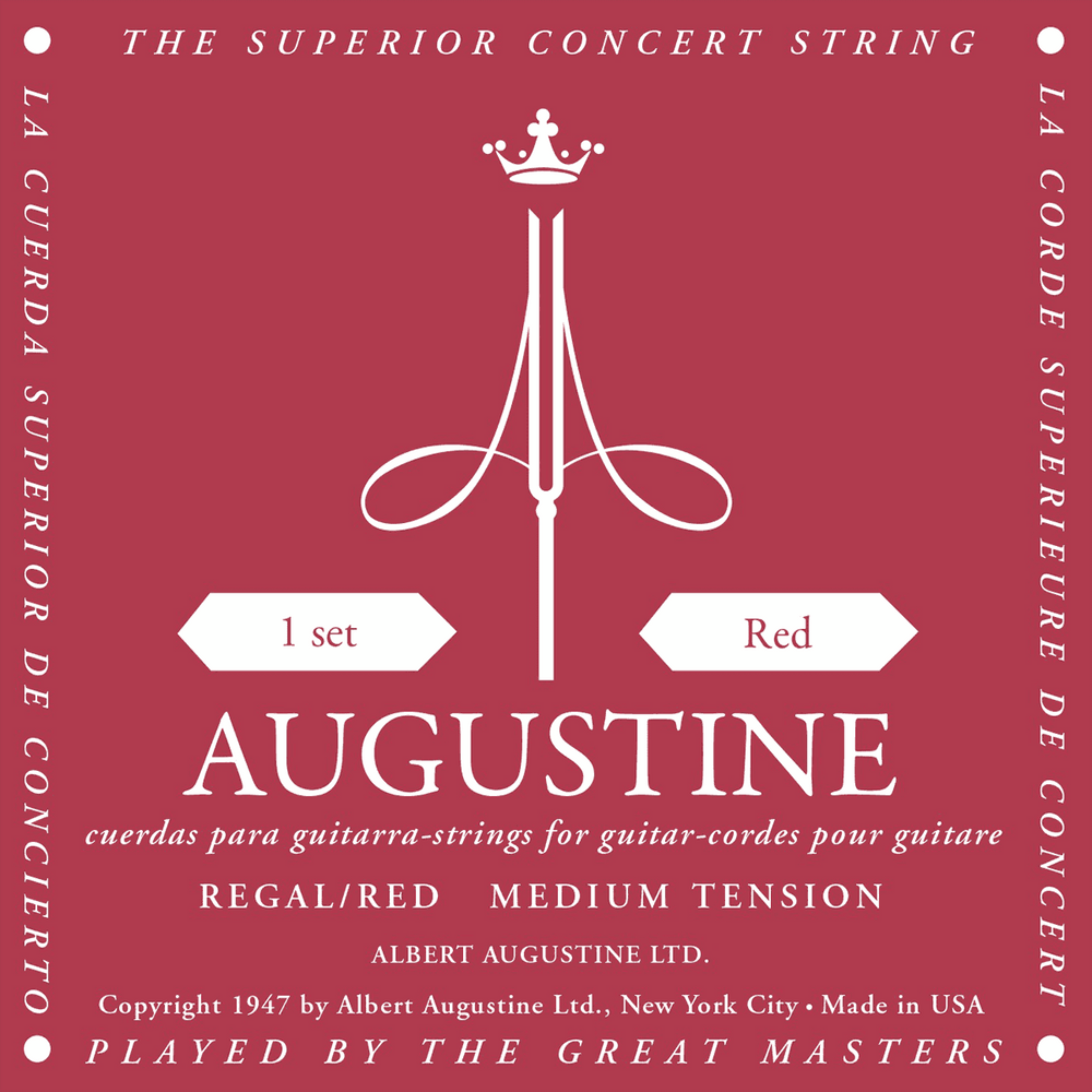 Augustine GUITARE CLASSIQUE REGAL ROUGE TIRANT NORMAL