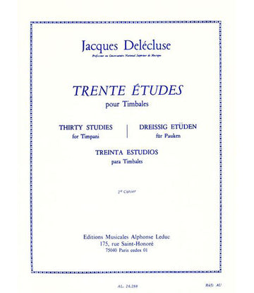 Delecluse Jacques - Trente Etudes Pour Timbales Cahier 2