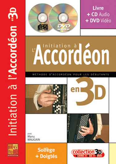 Play Music Publishing Maugain Manu - Initiation A L'accordeon En 3D CD + DVD