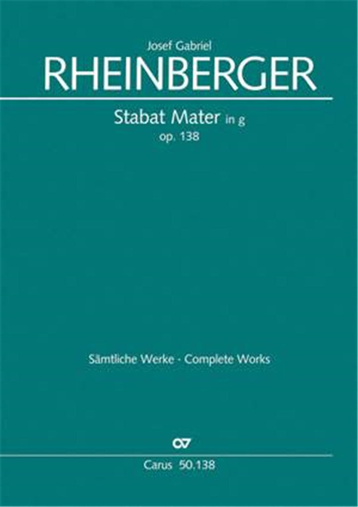 Carus Rheinberger J.G. - Stabat Mater Op.138 - Partie De Choeur