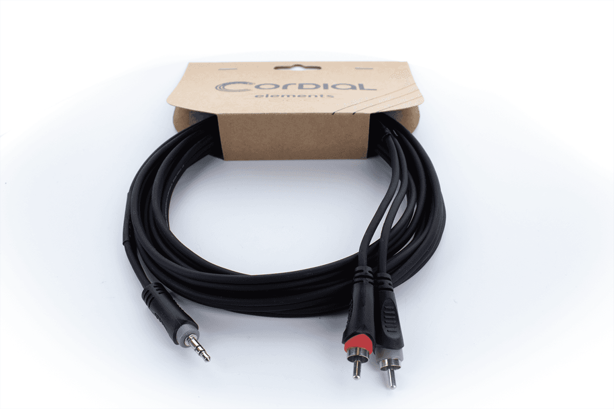 Câble Y Bretelle Mini-jack Stéréo / 2 RCA 5 M