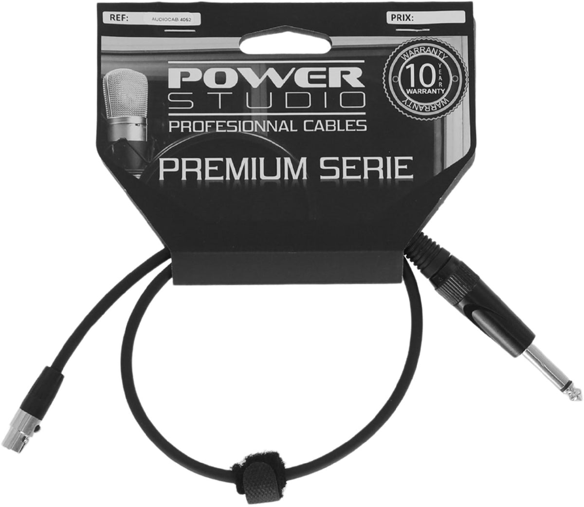 AUDIOCAB 452 Jack vers Mini XLR 4 broches (Shure) 6cm