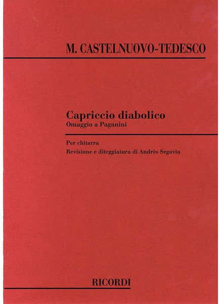 CASTELNUOVO TEDESCO - CAPRICCIO DIABOLICO - GUITARE