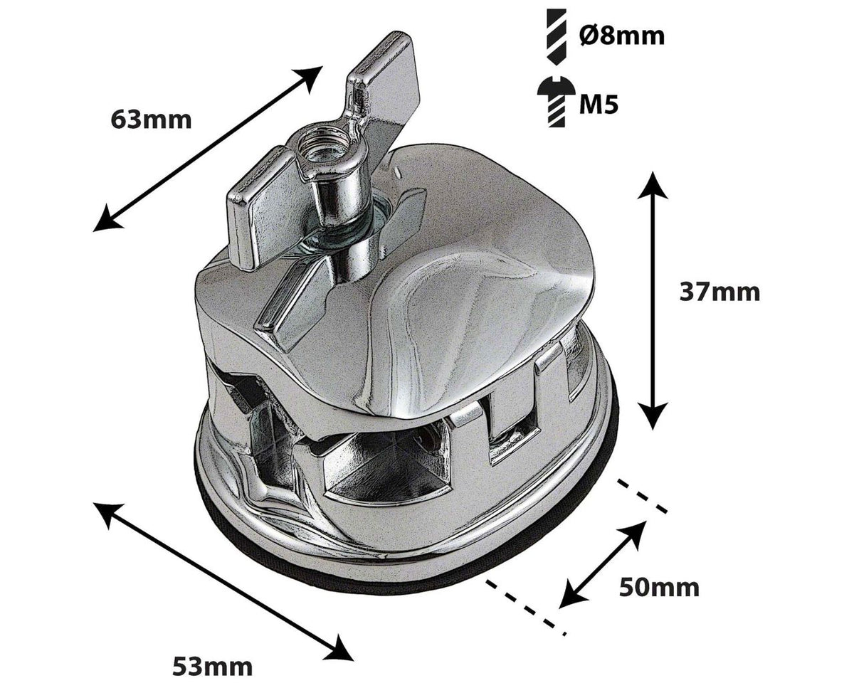 TB9 - Quadratische Deluxe Tom / Standtom-Halterung 50mm (X1)