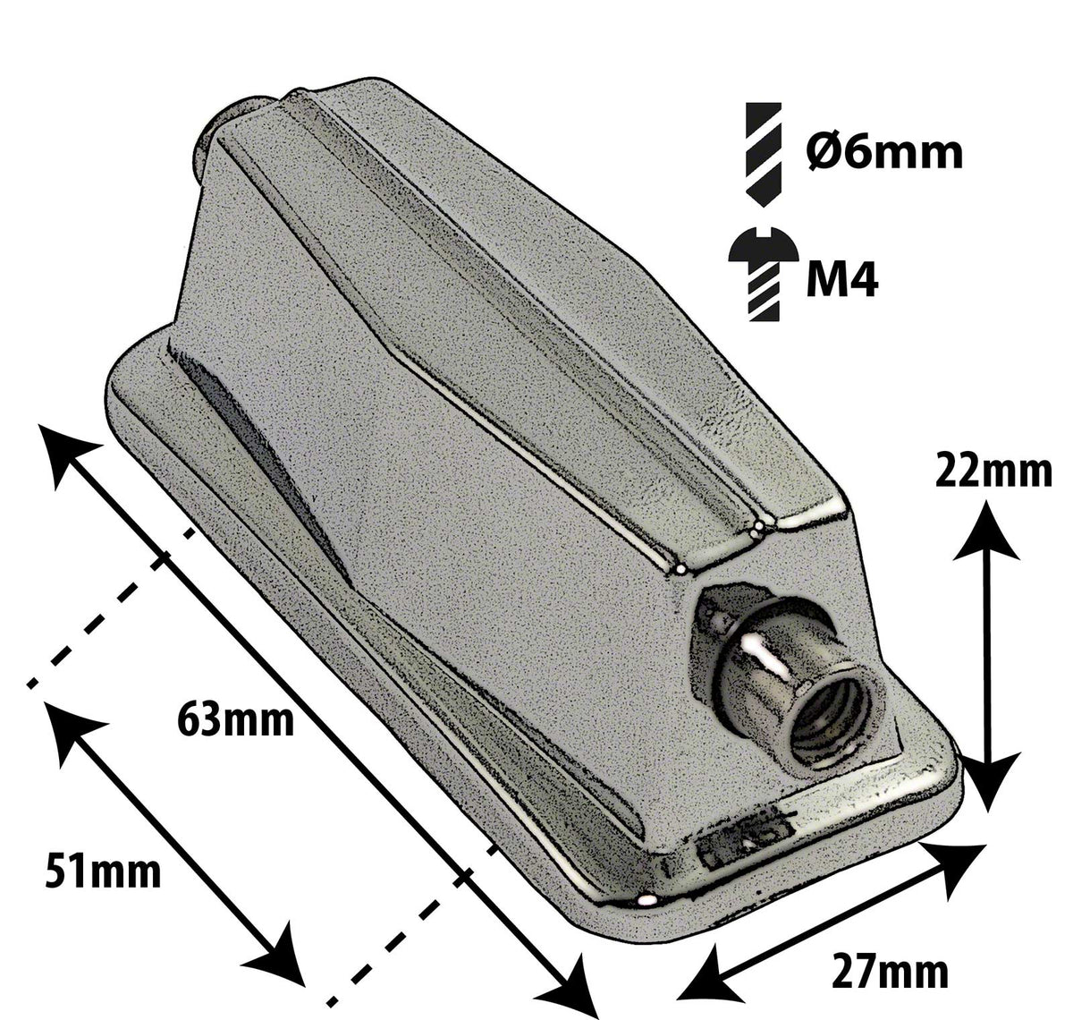 L1SD - BLOCCHETTO RULLANTE - 51MM (X1)
