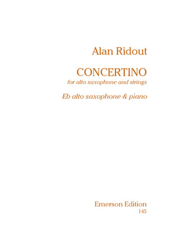 RIDOUT ALAN - CONCERTINO - SAXOPHONE & PIANO