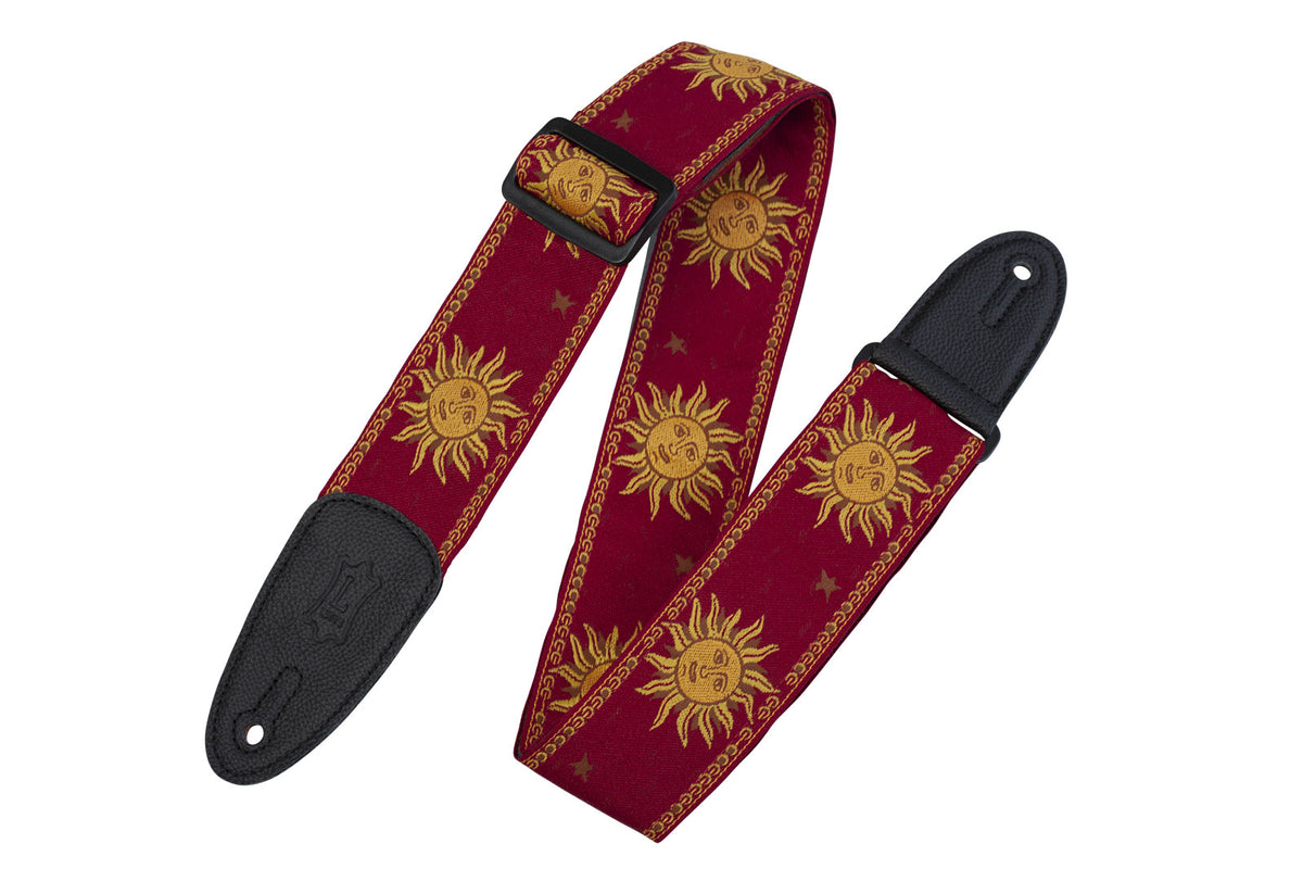 5 CM Polypropylene & Cuir Motifs Soleil Rouge