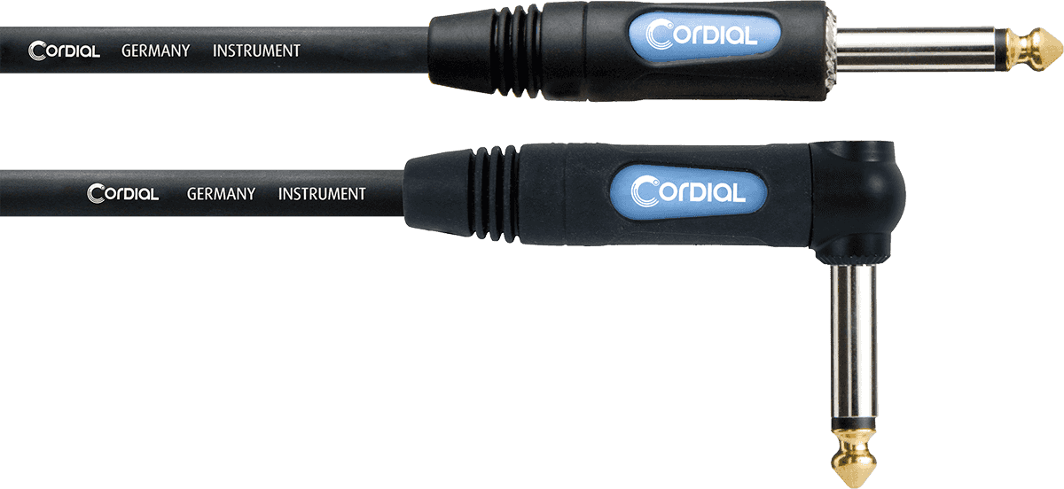 Cable Guitare Jack 1,5M Droit/Coud