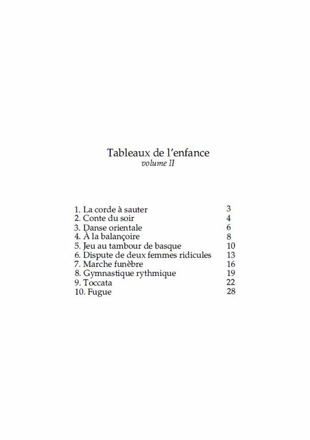 Khatchatourian - Tableaux De L'enfance Vol.2 - Piano