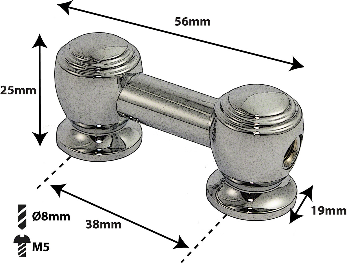 TL9D38 - BLOCCHETTO TUBO - 38MM - DOPPIO (X1)