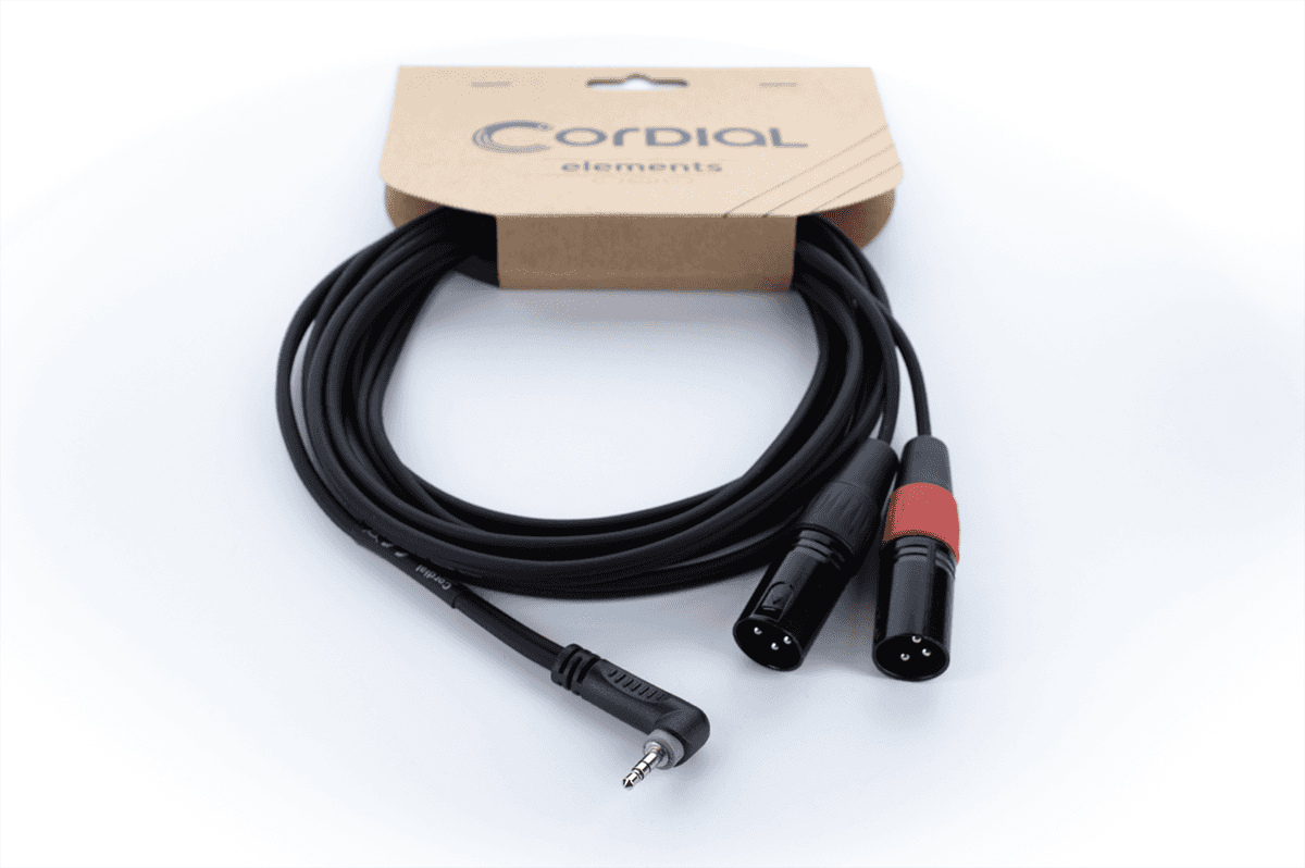 Cavo Y Mini-jack Stereo Angolato / 2 XLR Maschio 3 M