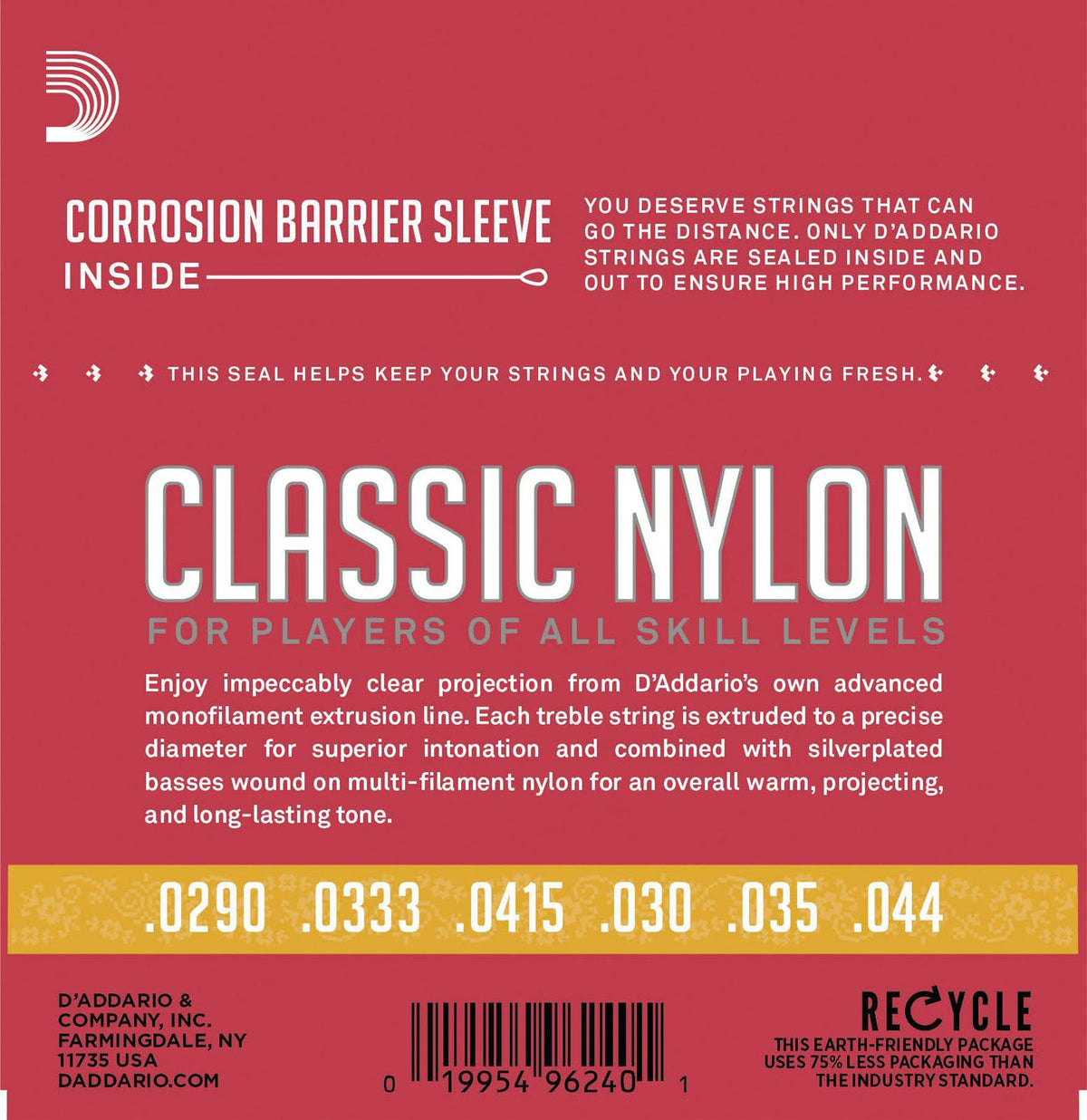 EJ27N 3/4 Student Nylon Fractional Tirant Normal
