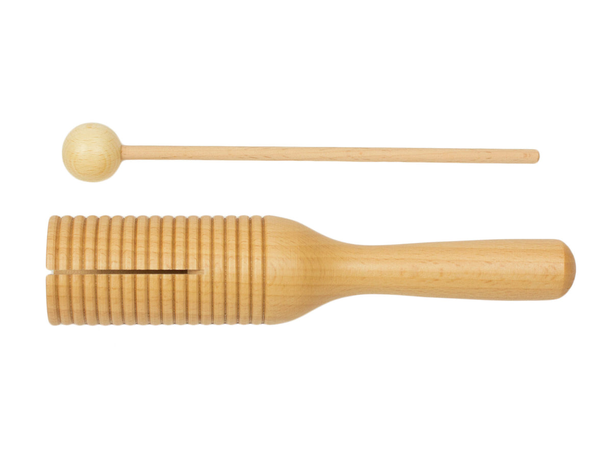 Blocco Sonoro / Guiro Faggio + Battente - 3+