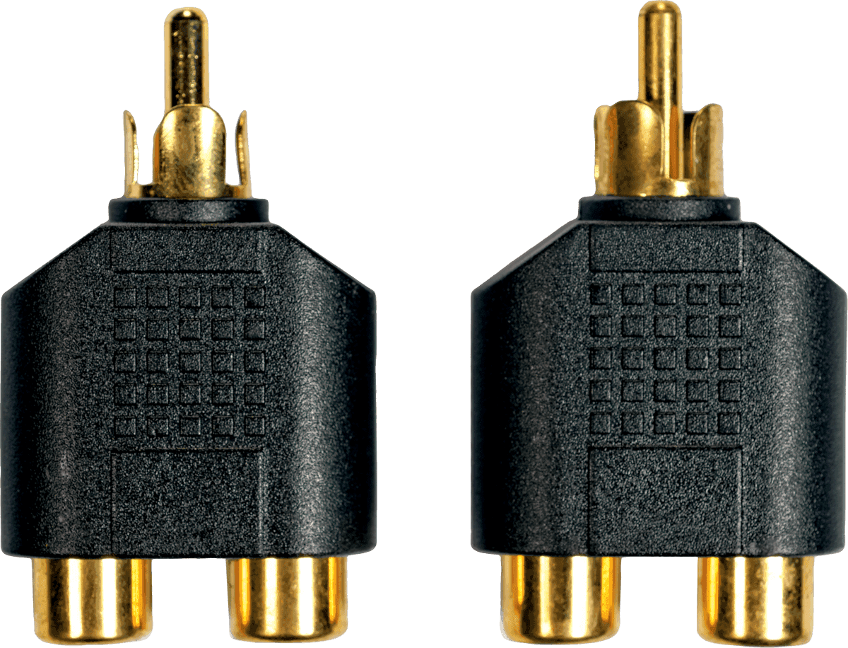 Adaptateur RCA Male 2 RCA Fem. - Lot de 2