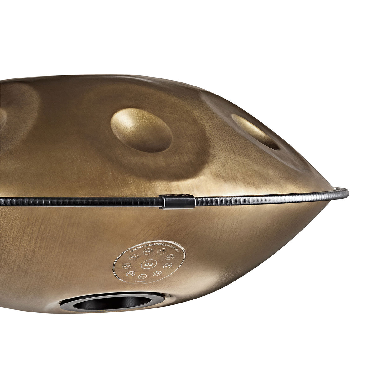 SONIC ENERGY SENSORY HANDPAN, STAINLESS STEEL, VINTAGE GOLD, D AMARA, 10 NOTES