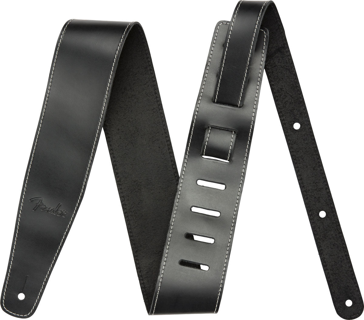 Broken-In Leather Strap Black 2.5