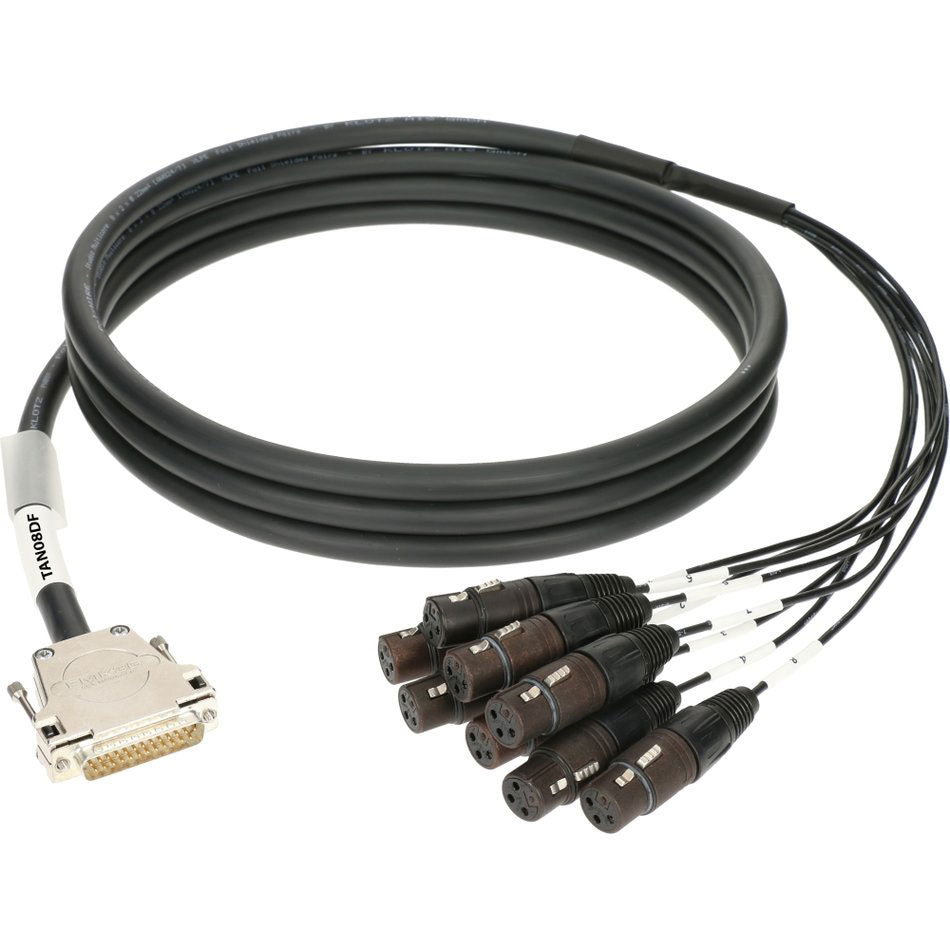 Klotz TAN08DF01.0 8-CH SYMMETRICAL LOOM 1M 25P DSUB M - 8X XLR F