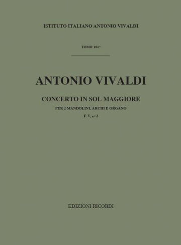 VIVALDI A. - CONCERTO IN SOL - MANDOLINE