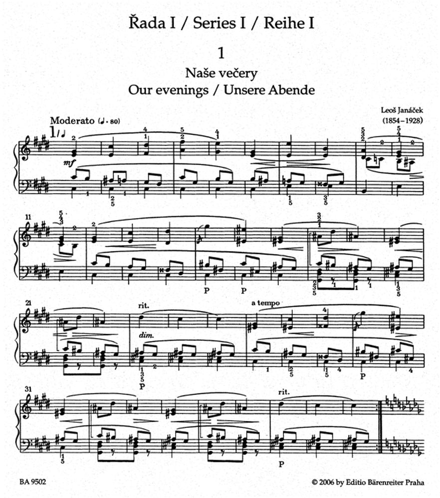 Janacek Leos - Sur Un Chemin Broussailleux - Piano