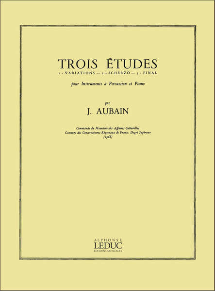 3 Etudes pour Instruments à Percussion et piano