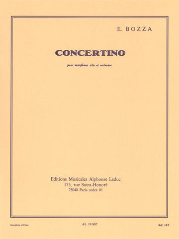 BOZZA EUGENE - CONCERTINO - SAXOPHONE ALTO & PIANO