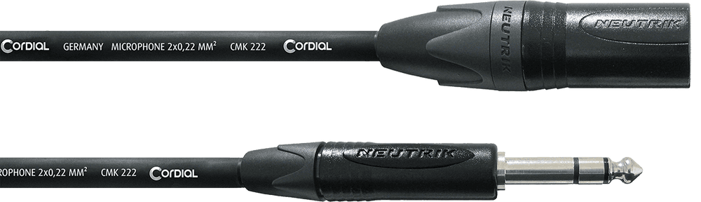Cordial Câble Audio Stéréo XLR Mâle/jack 5 M