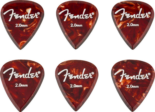 Fender Aero Acrylplektren 6 Stück 2.0mm