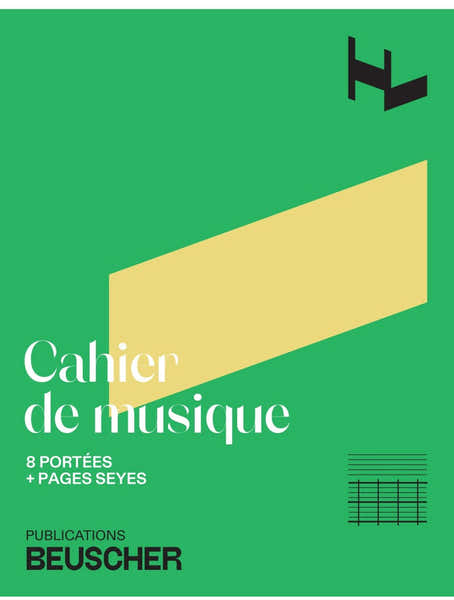 Paul Beuscher Publications Cahier De Musique 8 Portées + Pages Seyes