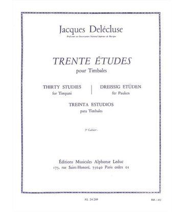 Delecluse J. - 30 Studi Vol.3 - Timpani