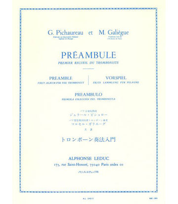 Galiegue & Pichaureau - Preambule - Trombone