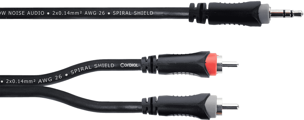 Câble Y Bretelle Mini-jack Stéréo / 2 RCA 3 M
