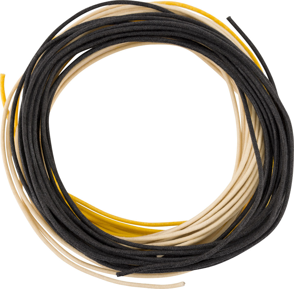 Pure Vintage Stoffummanteltes Kabel 22 AWG 15" Schwarz Weiß Gelb