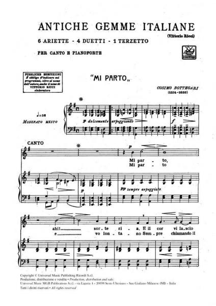 Antiche Gemme Italiane - Chant et Piano