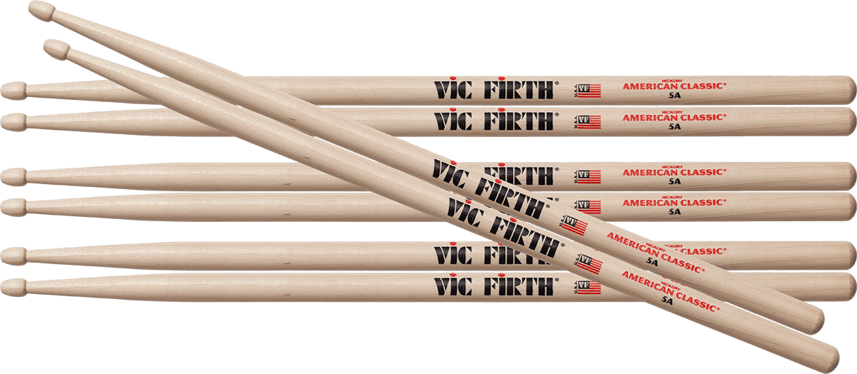 Vic Firth P5A-3.5A-1 - Promotional pack 4 5A American Classic Hickory
