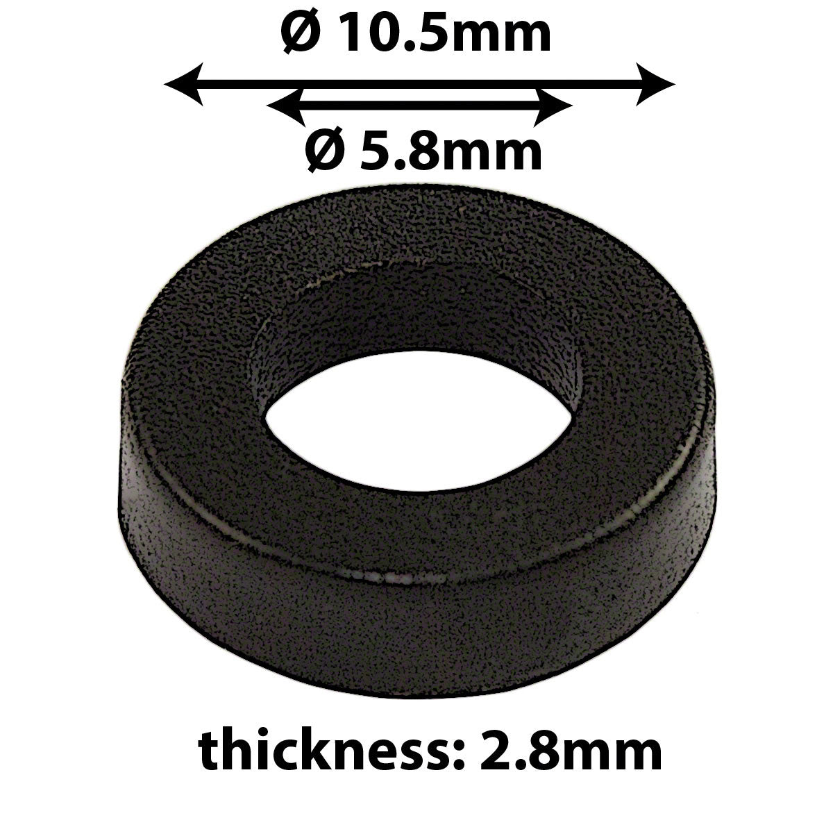 CB-B - NYLON WASHER FR SPANNSCHRAUBEN - SCHWARZ (X20)