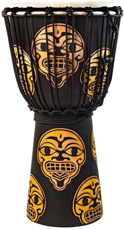 Djembe Street Series Watcher intagliato 12" Tssdj-Ltw