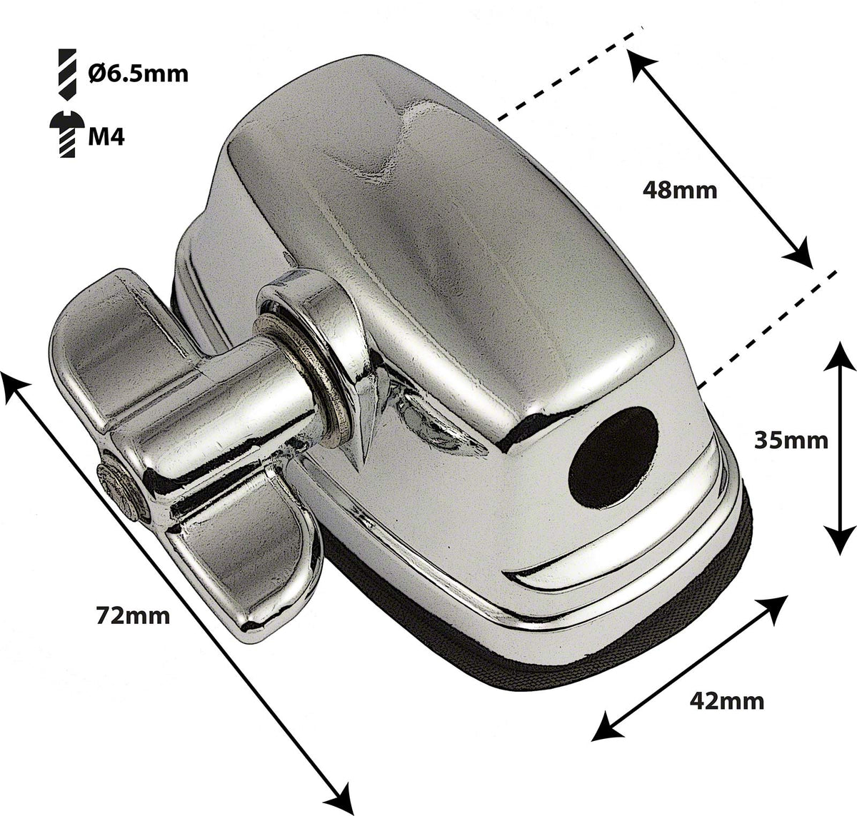 TB1 - FISSAGGIO TOMTOM / TIMBAL BASE 9.5-10.5MM - 48MM (X1)