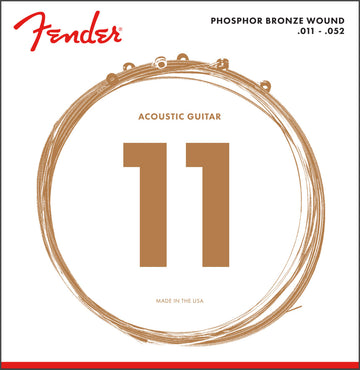 PHOSPHOR BRONZE ACOUSTIC GUITAR STRINGS BALL END 60CL .011-.052 GAUGES (6)