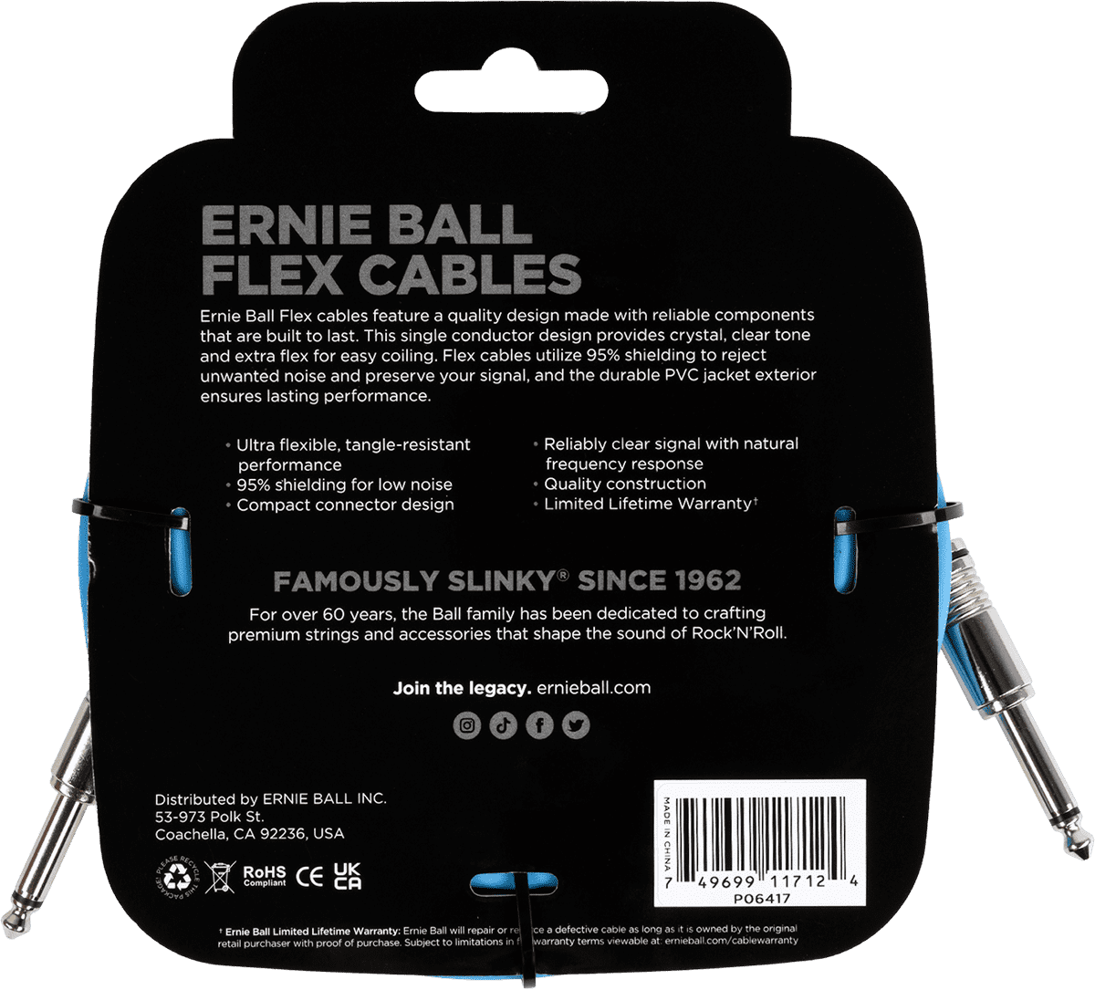 Cavi per Strumento Flex Jack/jack 6M Blu