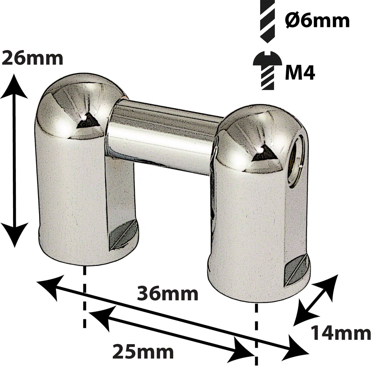 Coquille Tube Grosse Caisse - 25mm - Mono Tirant (X1)