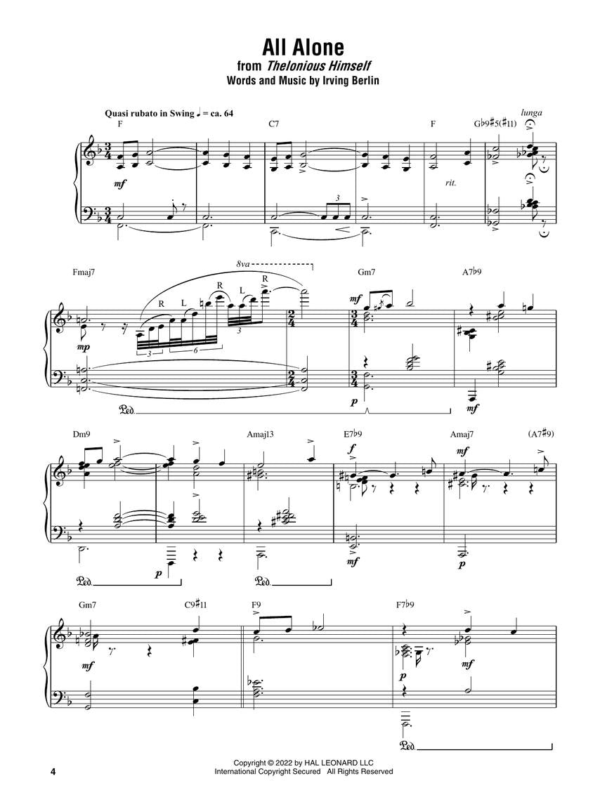 Thelonious Monk - Omnibook - Piano Transcriptions