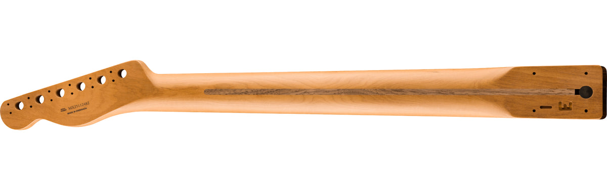 Manico Tele Fat in acero tostato satinato, 22 Medium Jumbo, 9.5, RW, profilo a U