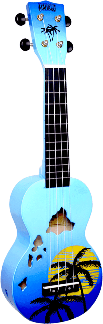 Soprano Finition Îles Hawaï Bleu Brillant