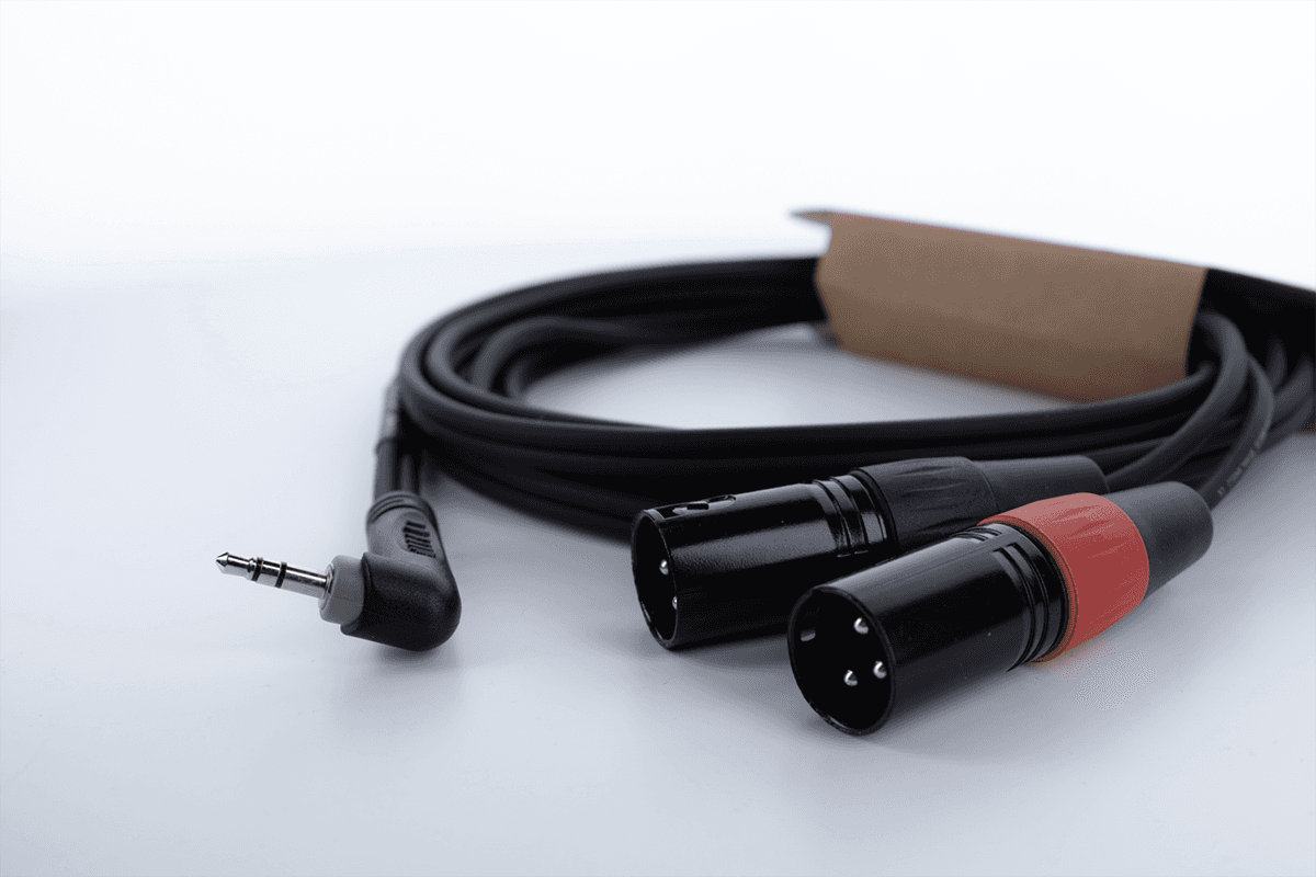 Cavo Y Mini-jack Stereo Angolato / 2 XLR Maschio 3 M