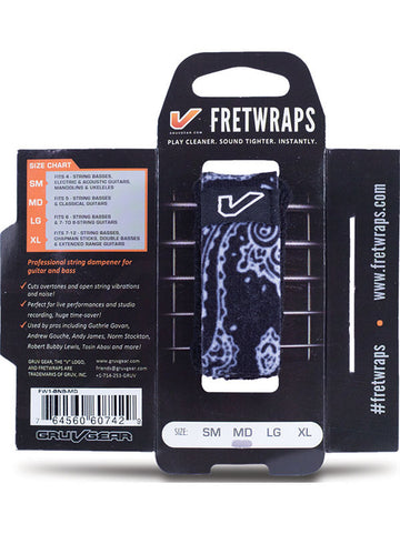 FretWraps Schwarzes Bandana - Klein