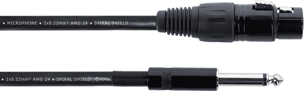 Cordial Câble Audio XLR Femelle / Jack Mono 5 M